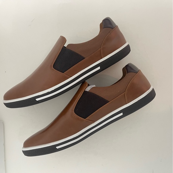 Zanzara Cognac Brown  Mens Lucky Slip-On Sneaker NIB - Reemoly - Duplicate - Picture 9 of 11